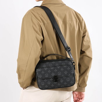 Muška torba preko ramena za posao i putovanja, Haoyang Golden Age Paul, materijal PU, gradski minimalistički stil, podstava poliester-pamuk