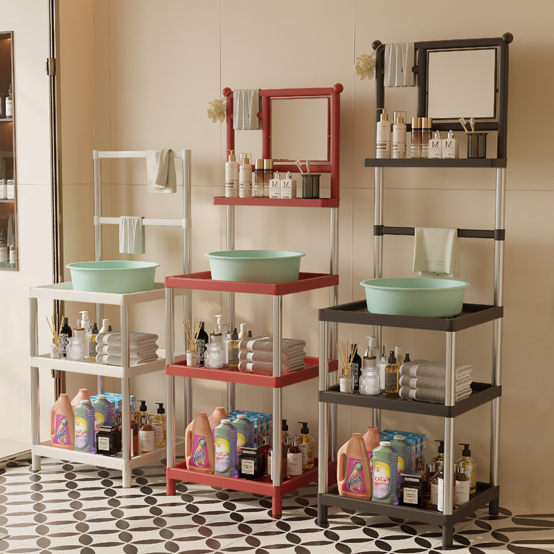 Raft pentru chiuvetă din plastic, 3 etaje, în stil modern minimalist