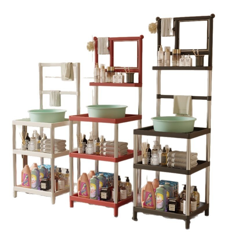 Raft pentru chiuvetă din plastic, 3 etaje, în stil modern minimalist