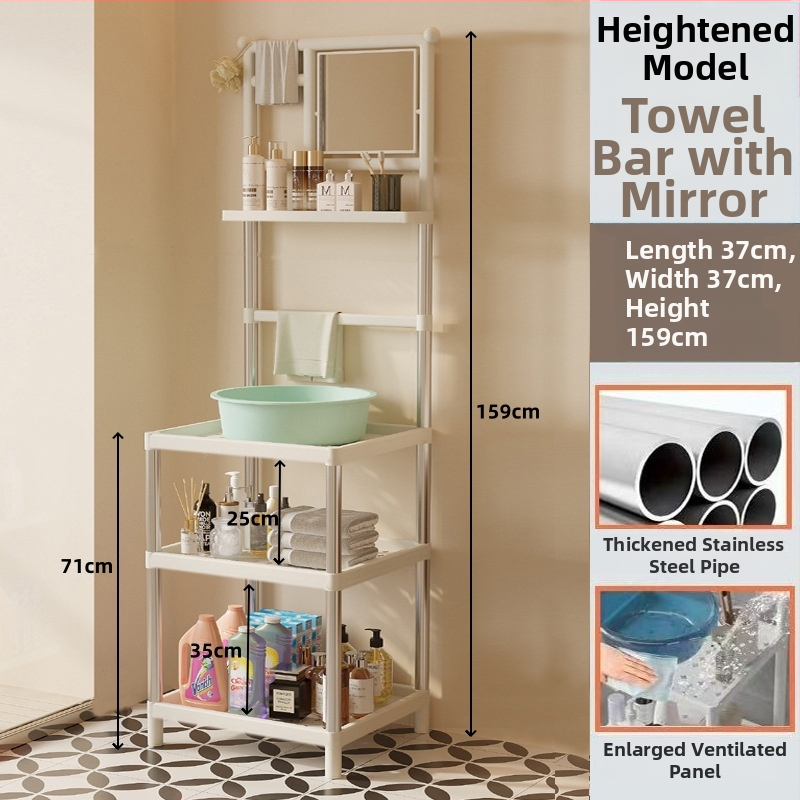 Raft pentru chiuvetă din plastic, 3 etaje, în stil modern minimalist