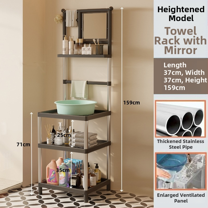 Raft pentru chiuvetă din plastic, 3 etaje, în stil modern minimalist