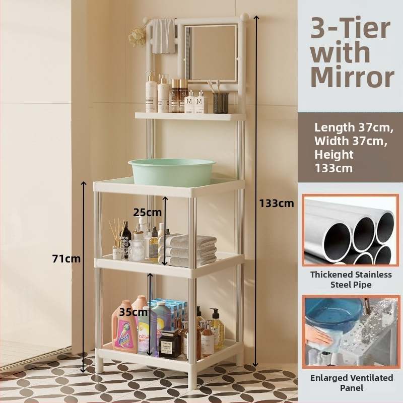 Raft pentru chiuvetă din plastic, 3 etaje, în stil modern minimalist