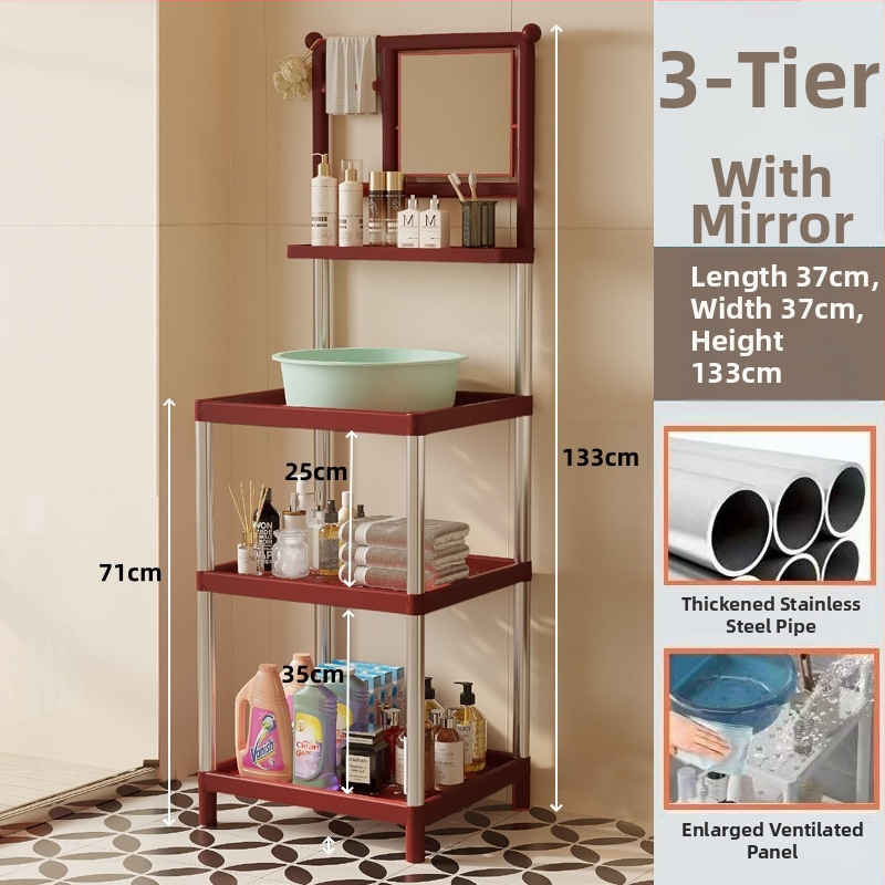 Raft pentru chiuvetă din plastic, 3 etaje, în stil modern minimalist