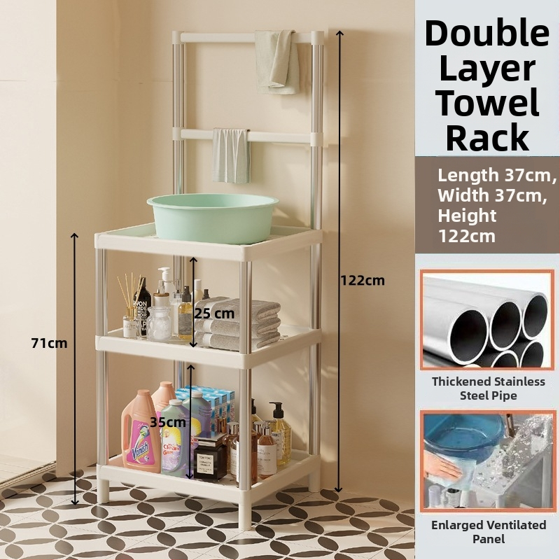 Raft pentru chiuvetă din plastic, 3 etaje, în stil modern minimalist