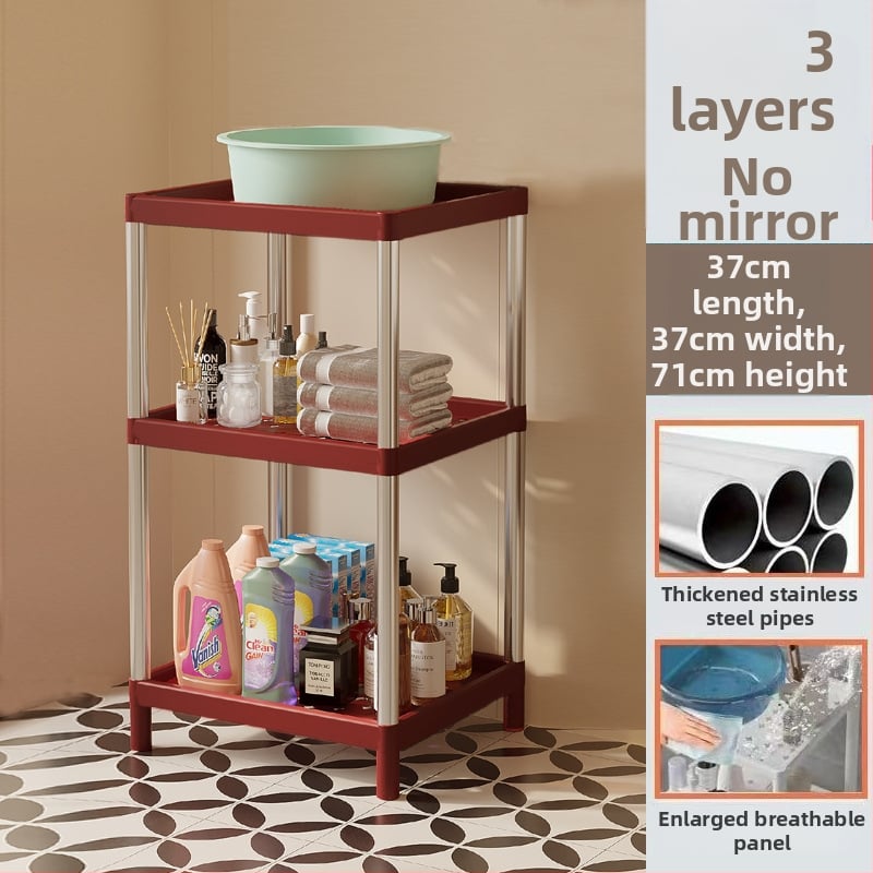 Raft pentru chiuvetă din plastic, 3 etaje, în stil modern minimalist