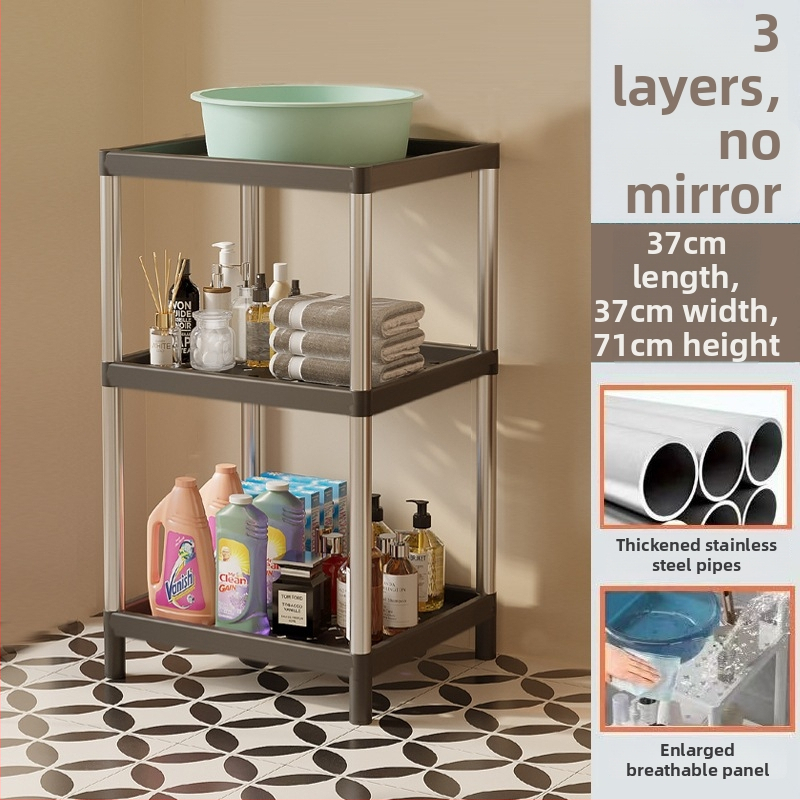 Raft pentru chiuvetă din plastic, 3 etaje, în stil modern minimalist