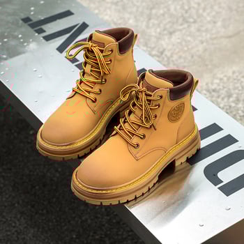 Martin csizmák, uniszex, valódi bőr, két rétegű marhabőr, középső szár, gumírozott talp