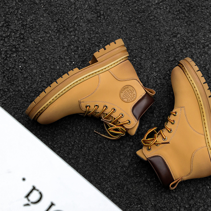 Martin csizmák, uniszex, valódi bőr, két rétegű marhabőr, középső szár, gumírozott talp