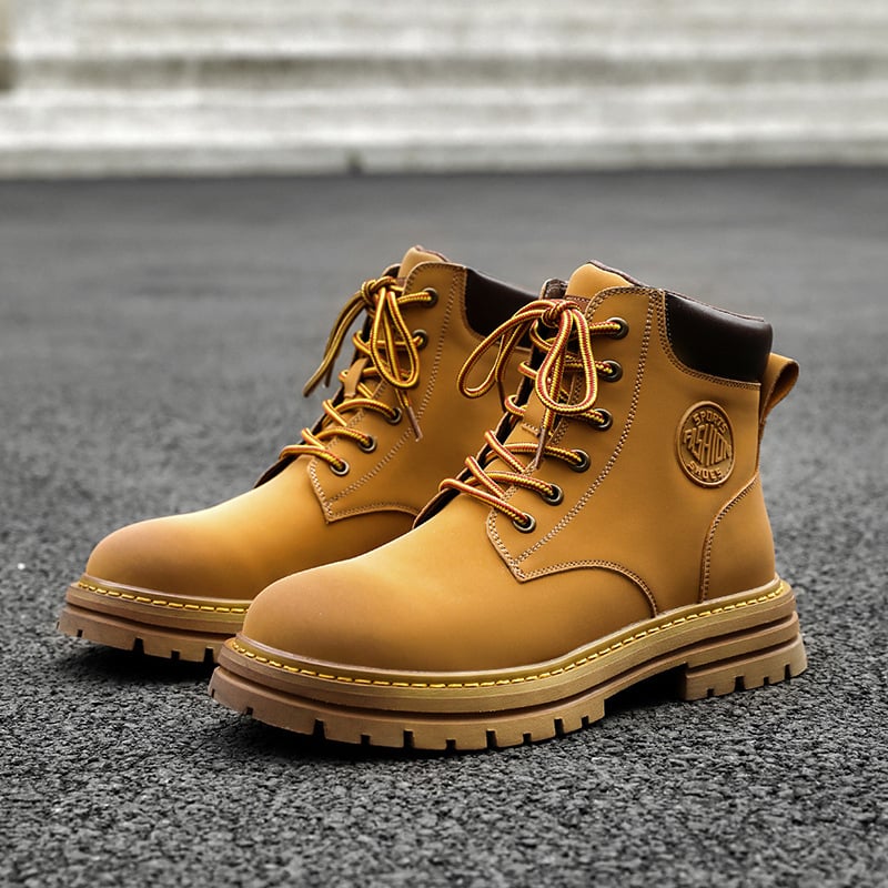 Martin csizmák, uniszex, valódi bőr, két rétegű marhabőr, középső szár, gumírozott talp