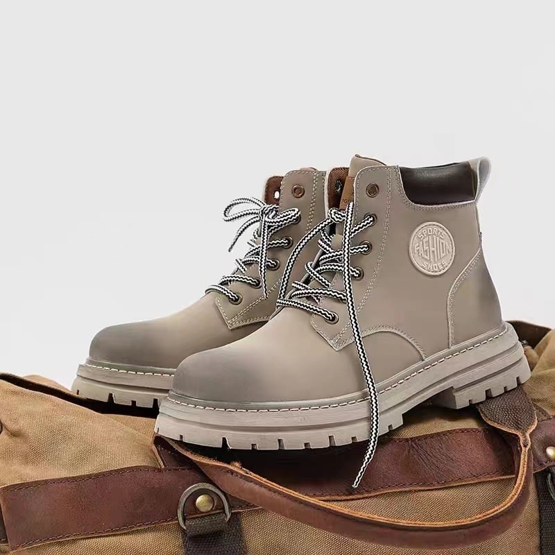 Martin csizmák, uniszex, valódi bőr, két rétegű marhabőr, középső szár, gumírozott talp