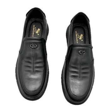 Férfi mindennapi cipő első réteg marhabőrrel, légáteresztő, csúszásmentes gumitalp, kerek orr, középkorúaknak 40–60