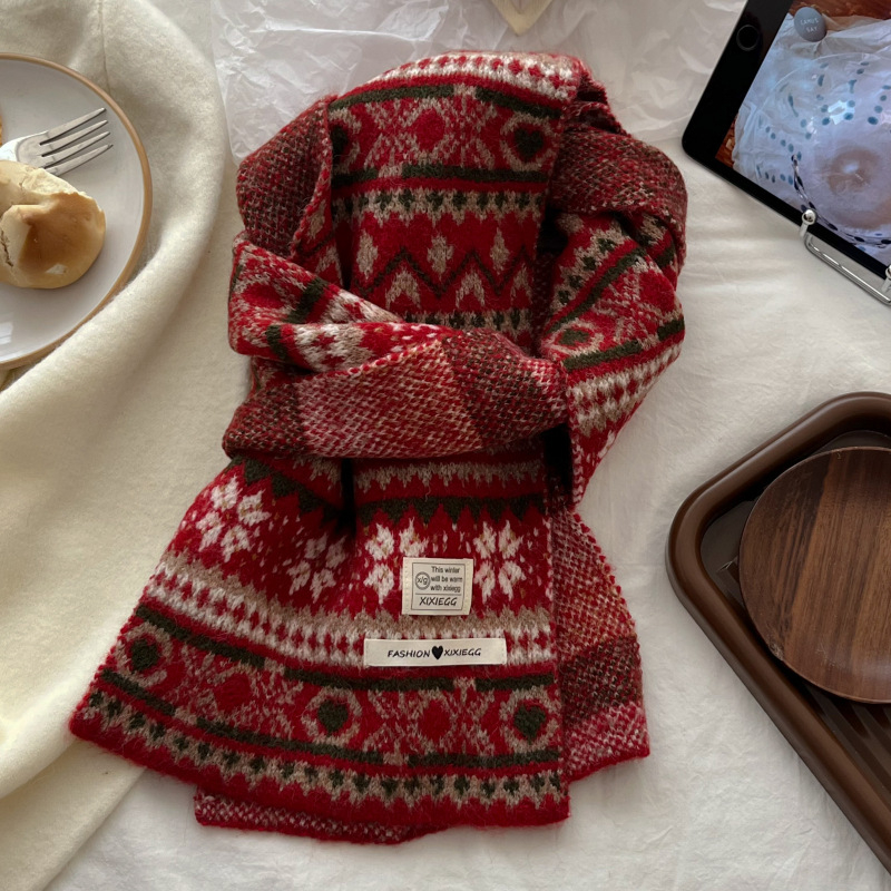 Šal od vunene smjese, pleteni, zadržava toplinu, zimsko razdoblje, svestran visokokvalitetan stil