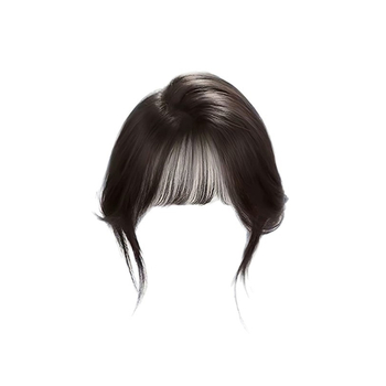 Perika s bangs, gornji dio za dopunu kose, voluminozan prirodni fringe, ručno tkan proteinska svila