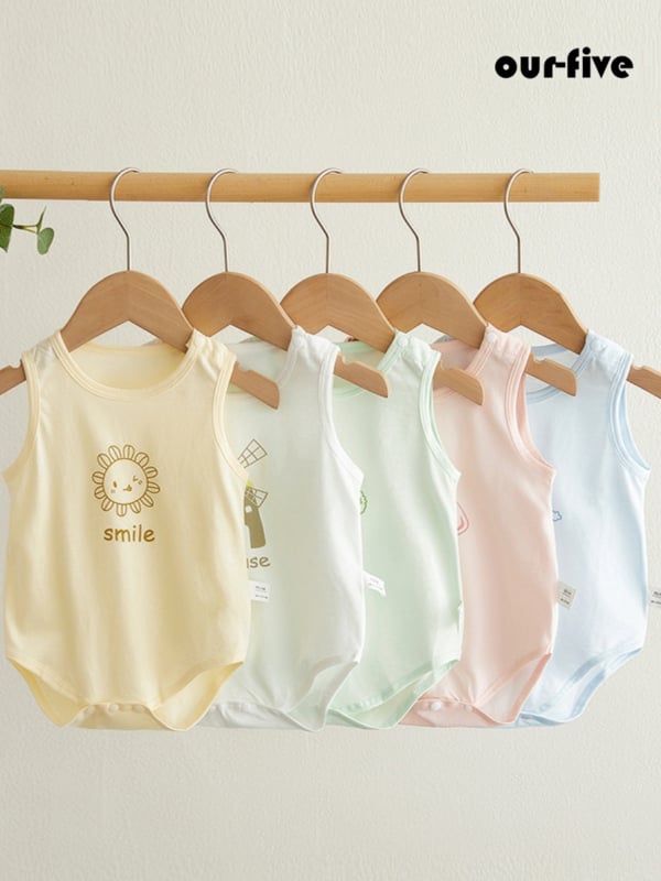 Βαμβακερό φορμάκι χωρίς μανίκια για μωρά, καλοκαιρινό, κατάλληλο για βρέφη και νήπια