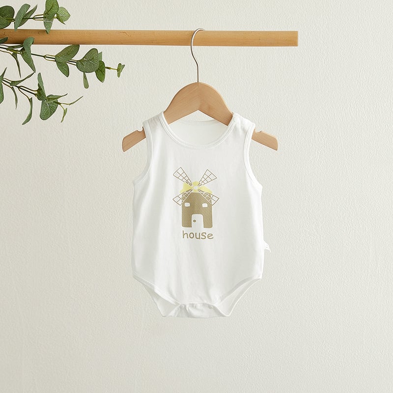 Βαμβακερό φορμάκι χωρίς μανίκια για μωρά, καλοκαιρινό, κατάλληλο για βρέφη και νήπια