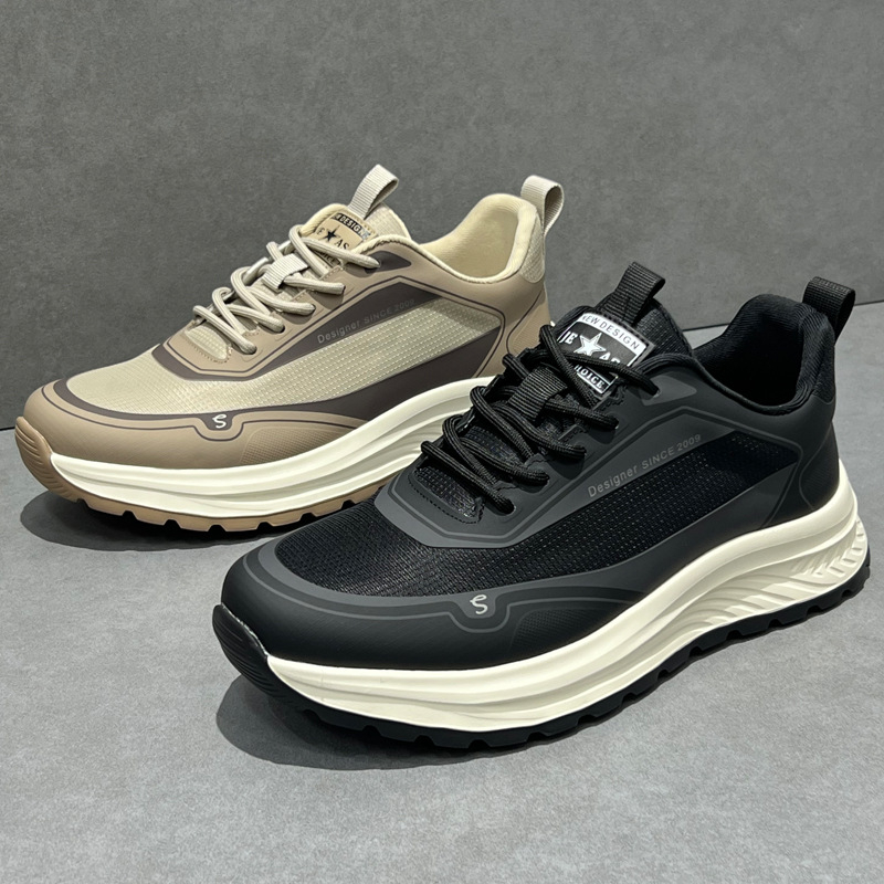 Férfiaknak tervezett vastag talpú sportcipő, légáteresztő Flyknit felsőrész, középmagas bokaszint 3–7 cm, fűzővel záródó, habtalp