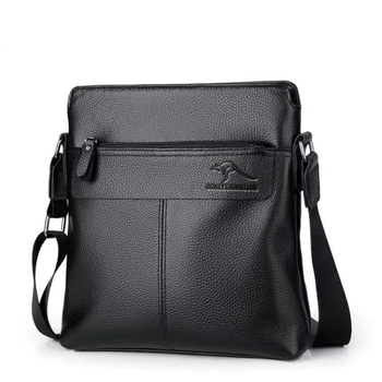 Muška torba preko ramena od kože prvog sloja, gradski stil, podstava od poliestera, prozračna i vodootporna