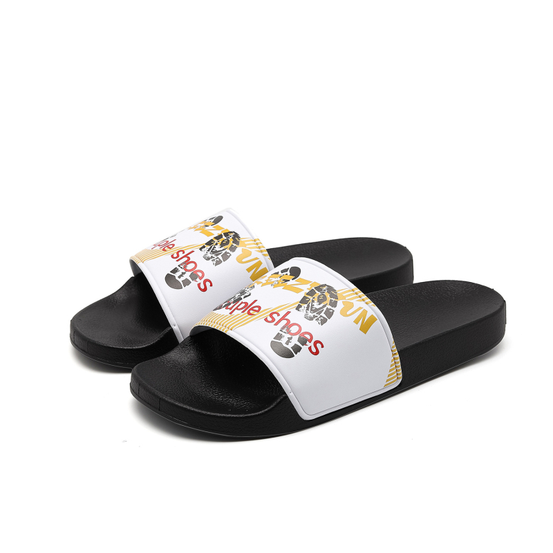 Șlapi de casă pentru bărbați, papuci sport casual, stil tânăr, partea superioară PVC și talpa PVC, talpă turnată prin injecție, slip-on, vara 2024