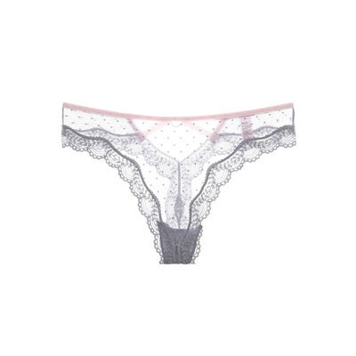 Ženske mrežaste tangice s čipkom i izrezom – prozračne, brzo se suše, srednji struk, pamuk podstava 30–50%