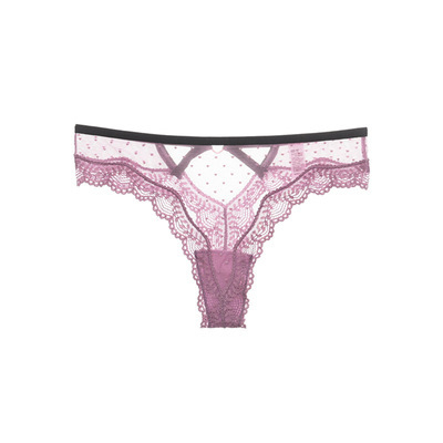 Ženske mrežaste tangice s čipkom i izrezom – prozračne, brzo se suše, srednji struk, pamuk podstava 30–50%