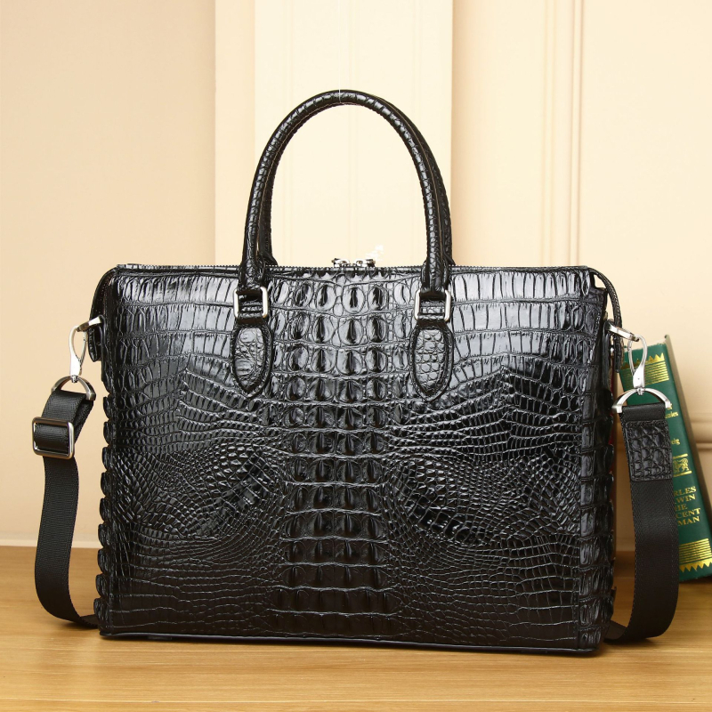Poslovna torba s uzorkom krokodila, silikonski materijal, Yachilo, model G6153-5
