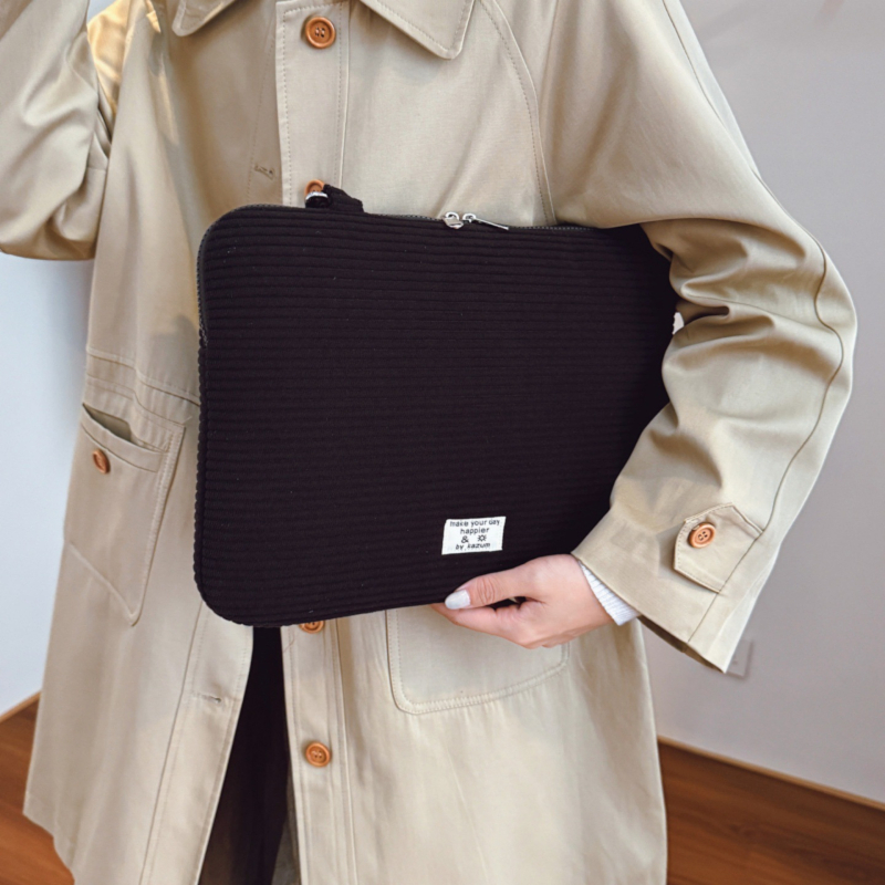 Linluo 14-inčna Corduroy torba za laptop - prozračna, gradski stil, žena