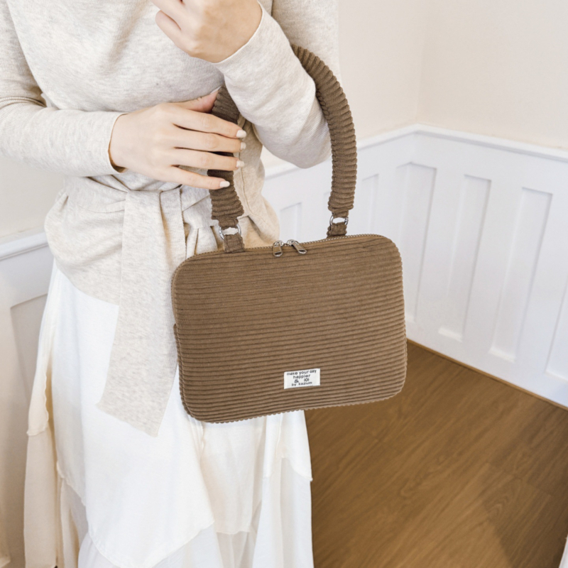 Linluo 14-inčna Corduroy torba za laptop - prozračna, gradski stil, žena
