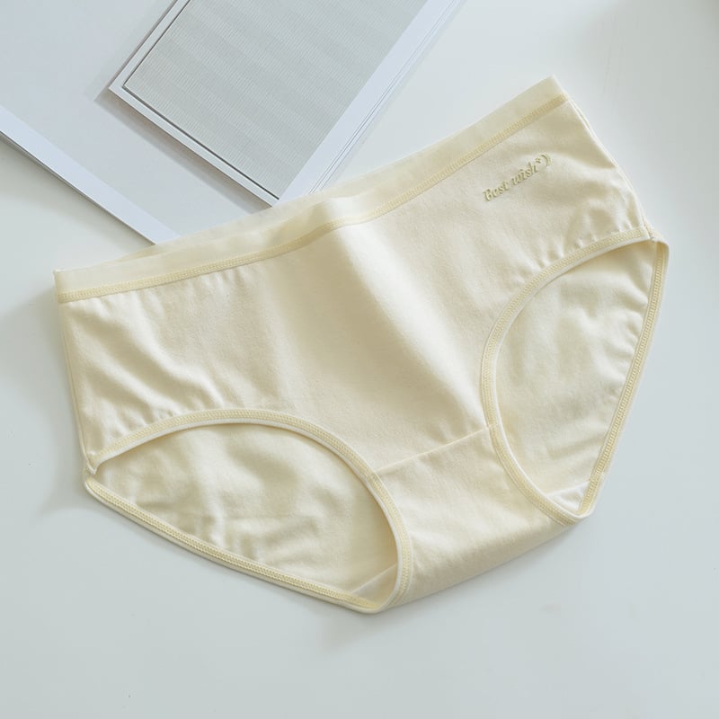 Női középmagasságú pamut alsónemű, antibakteriális, lélegző, mintázat betűkkel és számokkal