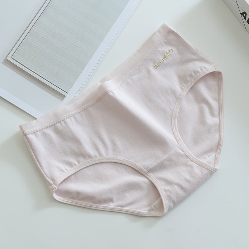 Női középmagasságú pamut alsónemű, antibakteriális, lélegző, mintázat betűkkel és számokkal