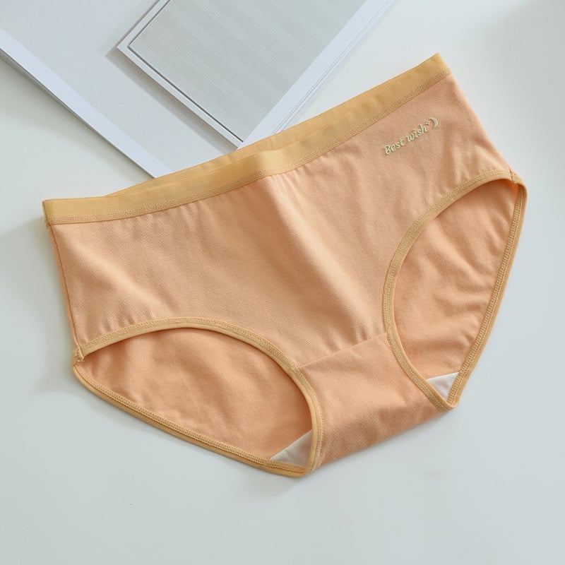 Női középmagasságú pamut alsónemű, antibakteriális, lélegző, mintázat betűkkel és számokkal