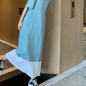 Дълга рокля с патчворк, TR плат, PVC ≤30%, Полиестер 30–50%