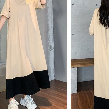 Дълга рокля с патчворк, TR плат, PVC ≤30%, Полиестер 30–50%