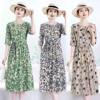 Virágmintás derekú ruha, karcsúsított fazon, nyári ruha anyukáknak, poliészter 95%+, második poliészter 90–95%, 2025 őszén debütál