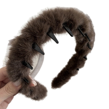 Korejskog stila plišani headband za žene s valovitim dizajnom, precizna izrada