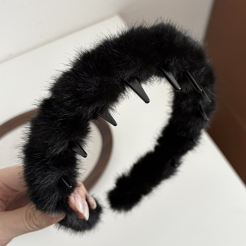 Korejskog stila plišani headband za žene s valovitim dizajnom, precizna izrada