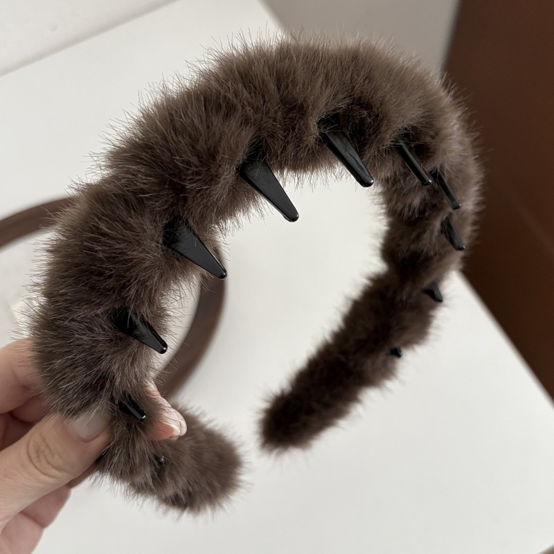 Korejskog stila plišani headband za žene s valovitim dizajnom, precizna izrada