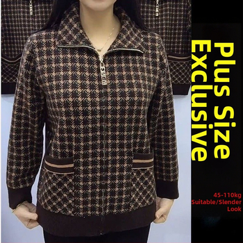 2025 téli női kabát zipzárral középkorú nőknek, kompozit anyag 95%+, városi utcai stílus