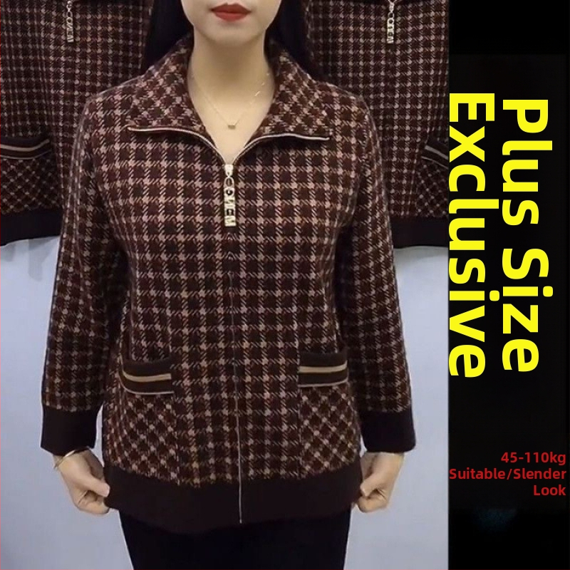 2025 téli női kabát zipzárral középkorú nőknek, kompozit anyag 95%+, városi utcai stílus