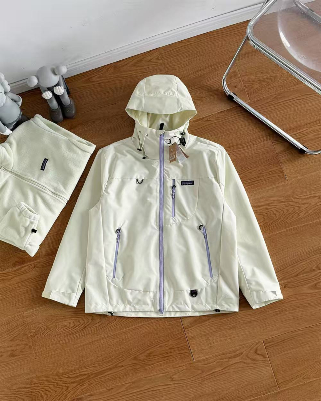 Τρία σε ένα εσωτερικό μπουφάν εξωτερικής εργασίας, με κουκούλα, αδιάβροχο, ανθεκτικό στον άνεμο, παχυμένος πολυεστέρας 60%, χειμώνας 2025