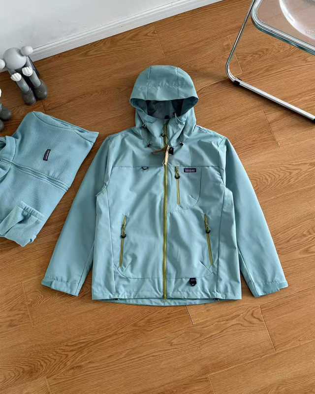 Τρία σε ένα εσωτερικό μπουφάν εξωτερικής εργασίας, με κουκούλα, αδιάβροχο, ανθεκτικό στον άνεμο, παχυμένος πολυεστέρας 60%, χειμώνας 2025