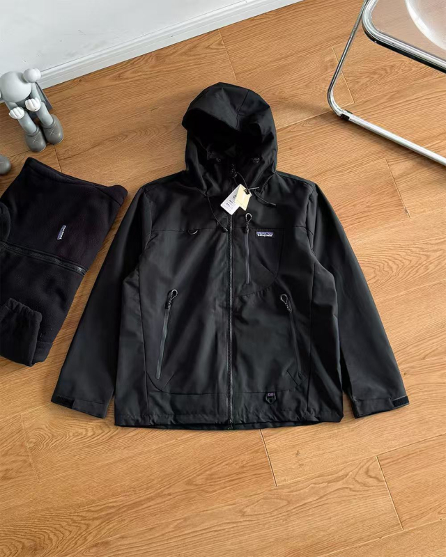 Τρία σε ένα εσωτερικό μπουφάν εξωτερικής εργασίας, με κουκούλα, αδιάβροχο, ανθεκτικό στον άνεμο, παχυμένος πολυεστέρας 60%, χειμώνας 2025