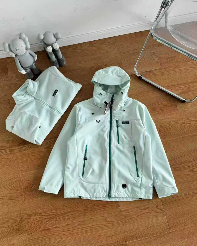 Τρία σε ένα εσωτερικό μπουφάν εξωτερικής εργασίας, με κουκούλα, αδιάβροχο, ανθεκτικό στον άνεμο, παχυμένος πολυεστέρας 60%, χειμώνας 2025