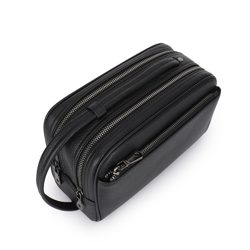Muška clutch torba od prave kože, Street Trend stil, podstava od poliestera i pamuka, za poslovna putovanja