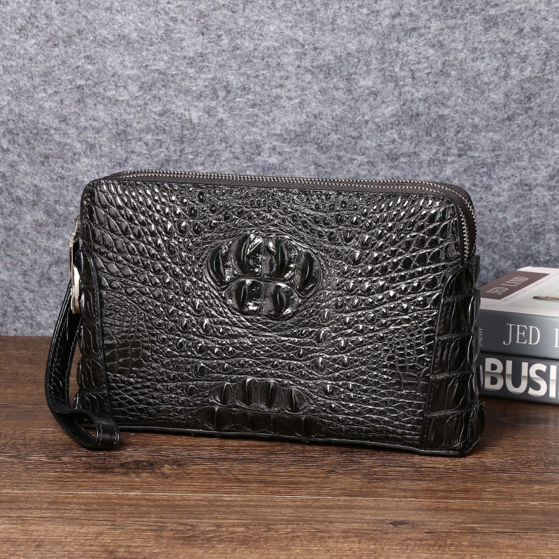 Muška clutch torbica od silikona, urbani stil, životinjski uzorak, dvostruki zatvarač