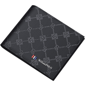 WILLIAMPOLO muški tanki novčanik - PVC materijal, protiv krađe, kožna podstava, poslovni stil