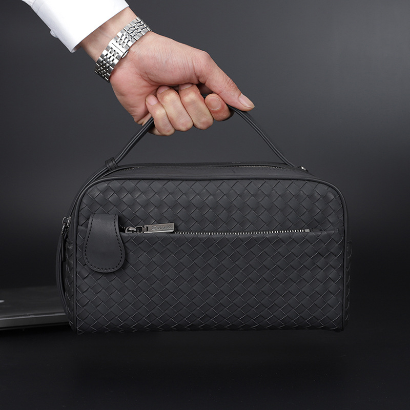 Muška clutch torbica - Ultrafilm koža, tkanje, lagani dizajn, baršunasta podstava, marka Rubaijuan
