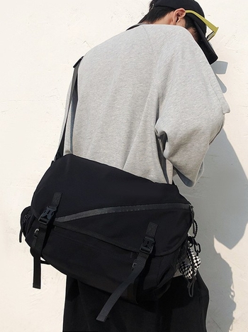 Muška nylon crossbody torba s proširivim kapacitetom i džepom za prijenosno računalo (8-inčni laptop) za svakodnevnu upotrebu