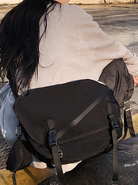 Muška nylon crossbody torba s proširivim kapacitetom i džepom za prijenosno računalo (8-inčni laptop) za svakodnevnu upotrebu