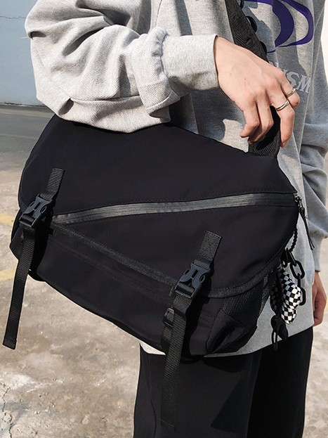 Muška nylon crossbody torba s proširivim kapacitetom i džepom za prijenosno računalo (8-inčni laptop) za svakodnevnu upotrebu