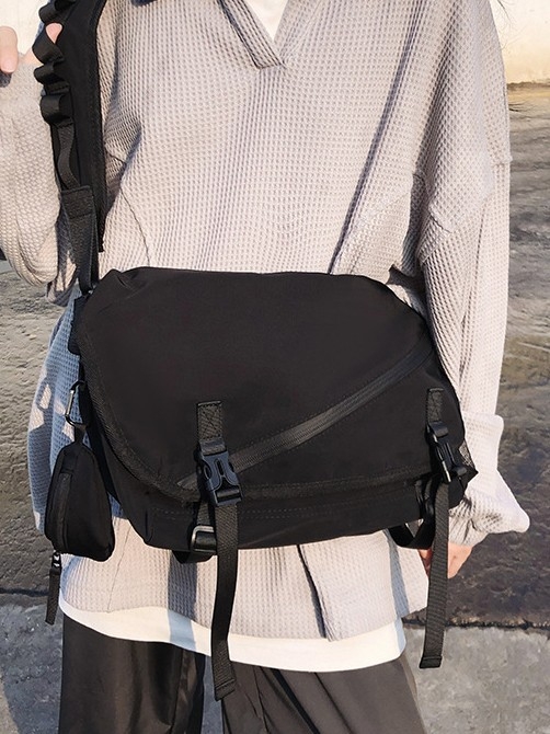 Muška nylon crossbody torba s proširivim kapacitetom i džepom za prijenosno računalo (8-inčni laptop) za svakodnevnu upotrebu